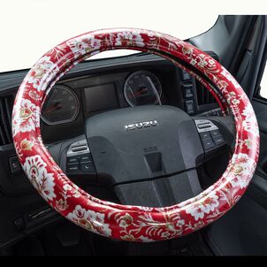 新格子 極太ハンドルカバービニール付き　レッド