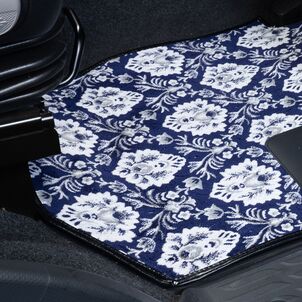 フロアマット 新格子 ネイビー