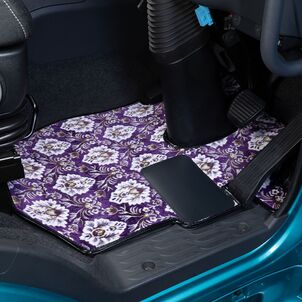 フロアマット 新格子 パープル