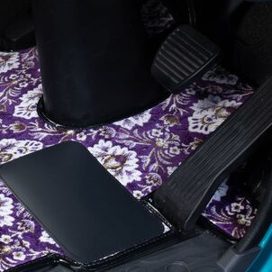 フロアマット 新格子 パープル