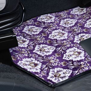 フロアマット 新格子 パープル