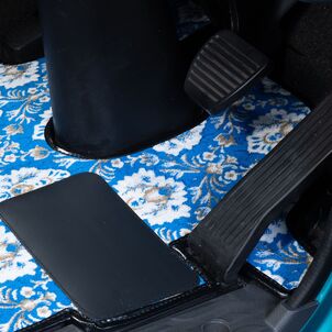 フロアマット 新格子 ブルー