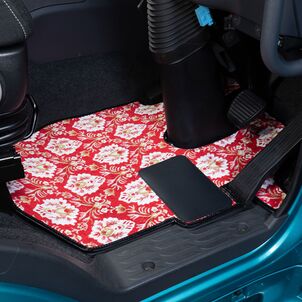 フロアマット 新格子 レッド