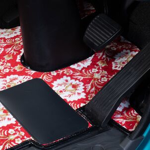 フロアマット 新格子 レッド