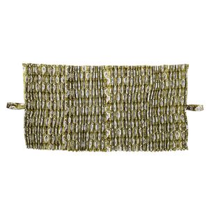 新格子 ルームカーテン　ビッグハイルーフ用　プリーツグリーン