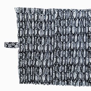 新格子 仮眠カーテン　プリーツ ブラック