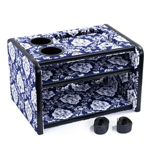 新格子 3段コンソールボックスネイビー