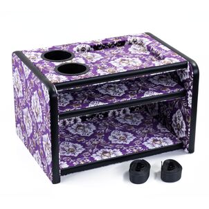 新格子 3段コンソールボックスパープル