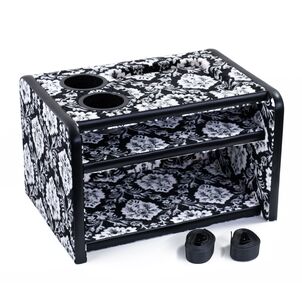 新格子 3段コンソールボックスブラック