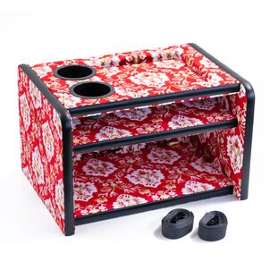 新格子 3段コンソールボックスレッド