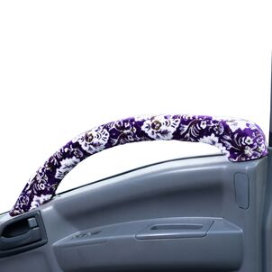 新格子 ドアハンドルカバー　パープル