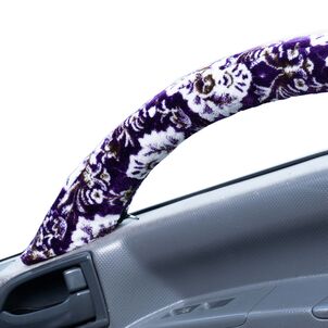 新格子 ドアハンドルカバー　パープル