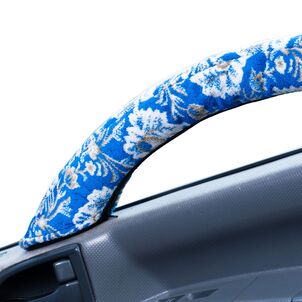 新格子 ドアハンドルカバー　ブルー