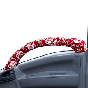 新格子 ドアハンドルカバー　レッド