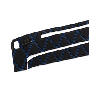 ブラックxブルーステッチ