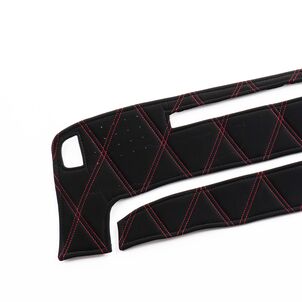 ブラックxレッドステッチ