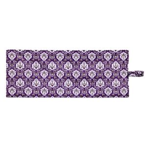 新格子 ルームカーテン　ハイルーフ用　プリーツなしパープル