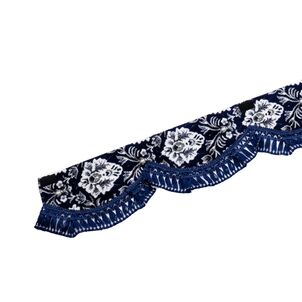 新格子 フロントカーテン波型タイプネイビー