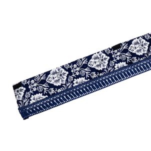 新格子 フロントカーテンストレートタイプネイビー