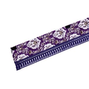 新格子 フロントカーテンストレートタイプパープル