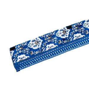 新格子 フロントカーテンストレートタイプブルー