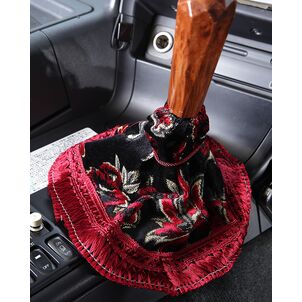 華恋　ブーツカバー　レッド　装着時