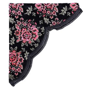 マドンナ　サイドカーテン　ブラック×ピンク