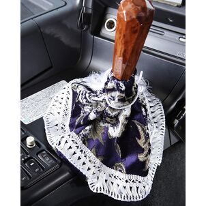 マドンナ　ブーツカバー　ネイビーブルー　装着時