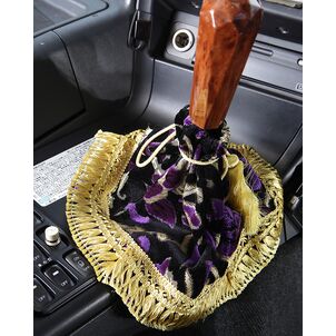 モンブランローズ　ブーツカバー　パープル　装着時