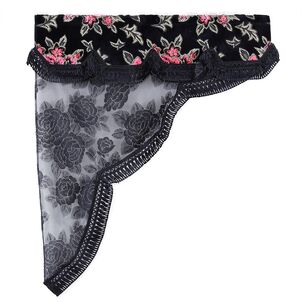 マドンナ　ロイヤルサイドカーテン　ブラック×ピンク