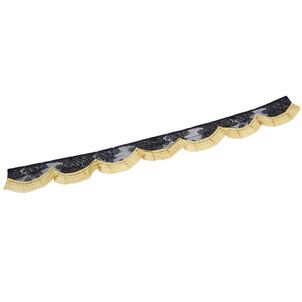 薔薇柄レース　フロントカーテン　ゴールド